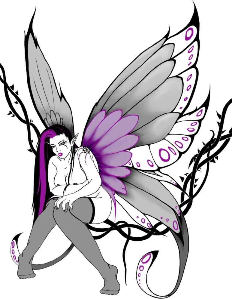 Fairy Tattoo Artist Drawing Clip Art - Fairy Tattoo Art - Png Download (772x1035), Png Download