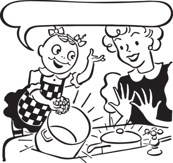Wash Dishes Clipart Black And White - Png Download (600x563), Png Download