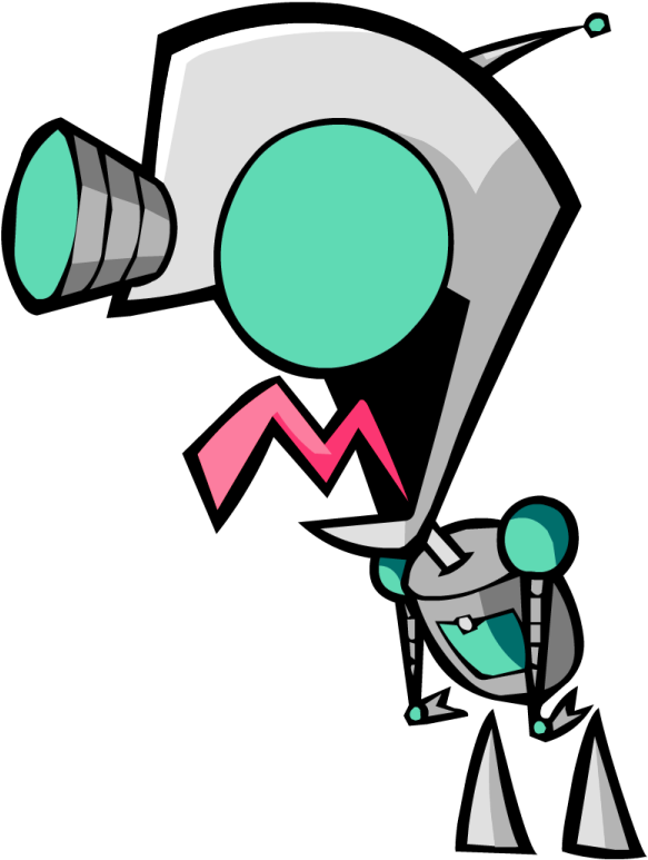 Gir Open Mouth-plu232 - Gir Invader Zim Vector Clipart (583x773), Png Download