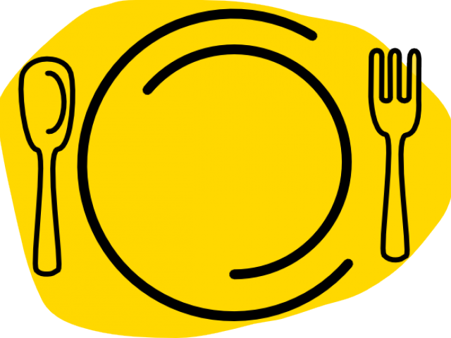 Dinner Clipart Team Dinner - Plate And Fork Clipart - Png Download (640x480), Png Download