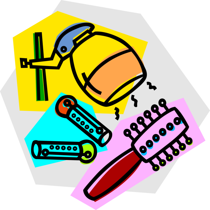 Vector Illustration Of Beauty Salon Beautician Hairdresser - Hair Stylist Illustration Clipart (700x700), Png Download