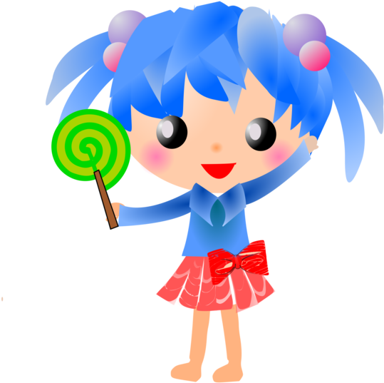 Language Clipart Animated - Candy Girl Cartoon Png Transparent Png (750x750), Png Download