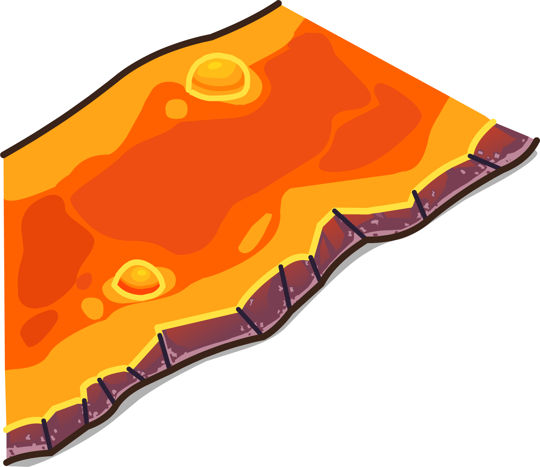 Image Lava Flow Sprite - Lava Clipart - Png Download (1849x1600), Png Download