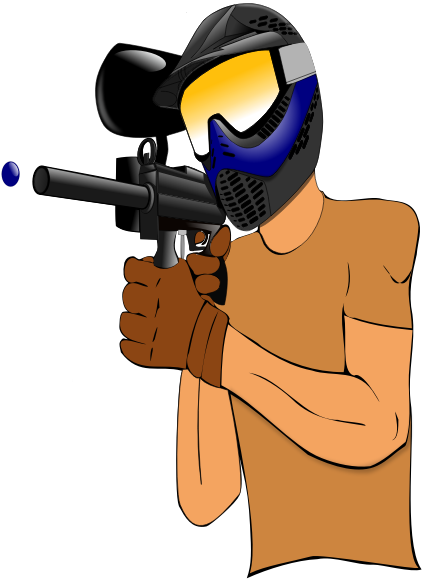 A Paintball Player Vector Drawing - Paintball Clipart - Png Download (600x600), Png Download