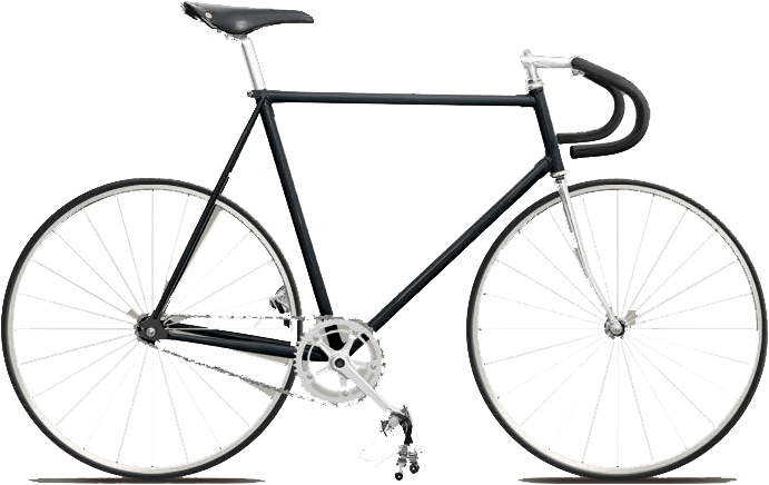 Hipster Fixie Bike - Fixed Gear Bike Png Clipart (800x550), Png Download