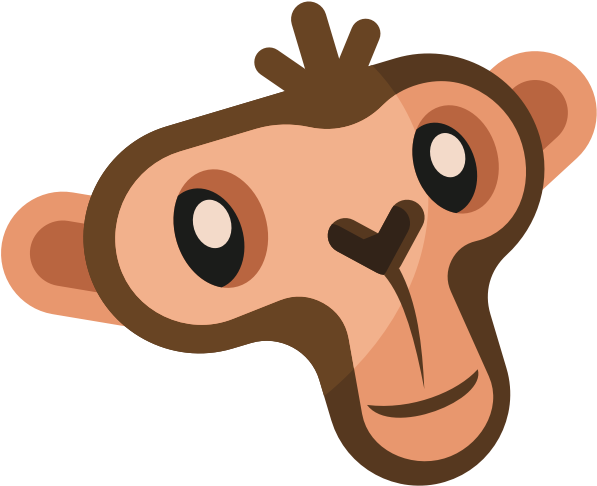 Monkey Face-1573643236 - Clip Art - Png Download (600x600), Png Download