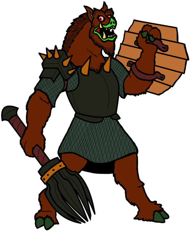 Orc Clipart Creepy Monster - Cartoon - Png Download (613x743), Png Download