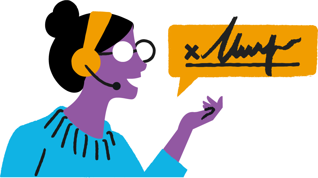 Illustration Of A Woman Talking On A Headset With A - Illustration Clipart (1040x581), Png Download