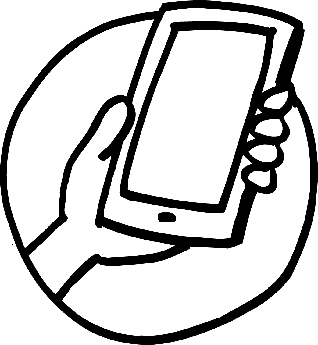 Cell Phone Drawing Easy Clipart (1043x1132), Png Download