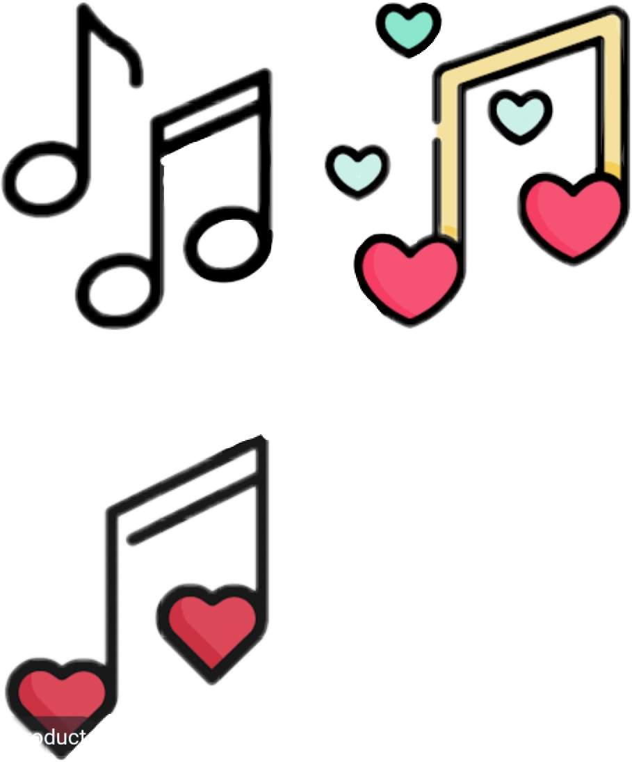 #music #musicislife #musical #musicnotes #hearts @haelilulu - Musik Icon Png Pink Clipart (909x1095), Png Download