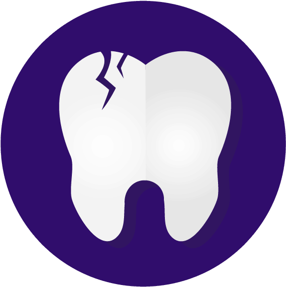 Cracked Tooth And Dental Health Graphic - Health And Safety Icon Occupational Clipart (626x626), Png Download