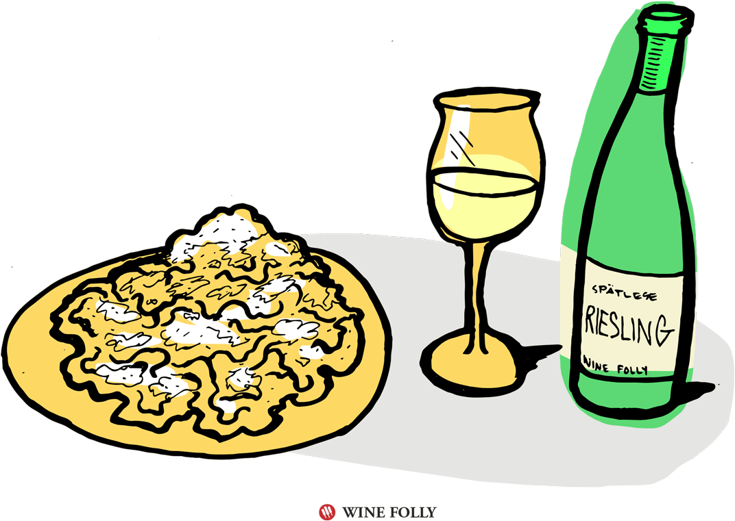Funnel Cake Wine Pairing With Spatlese Riesling Wine Clipart (1200x900), Png Download