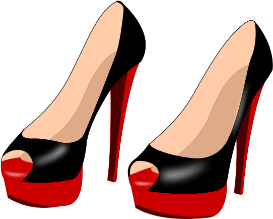 Black Stilettos - High Heels Transparent Background Clipart (600x600), Png Download