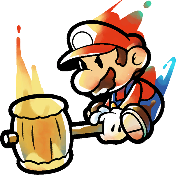 Paper Fantendo Nintendo Fanon - Paper Mario Color Splash Hammer Clipart (603x600), Png Download