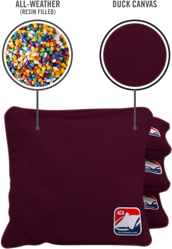 Burgundy All Weather Cornhole Bags Clipart (950x950), Png Download