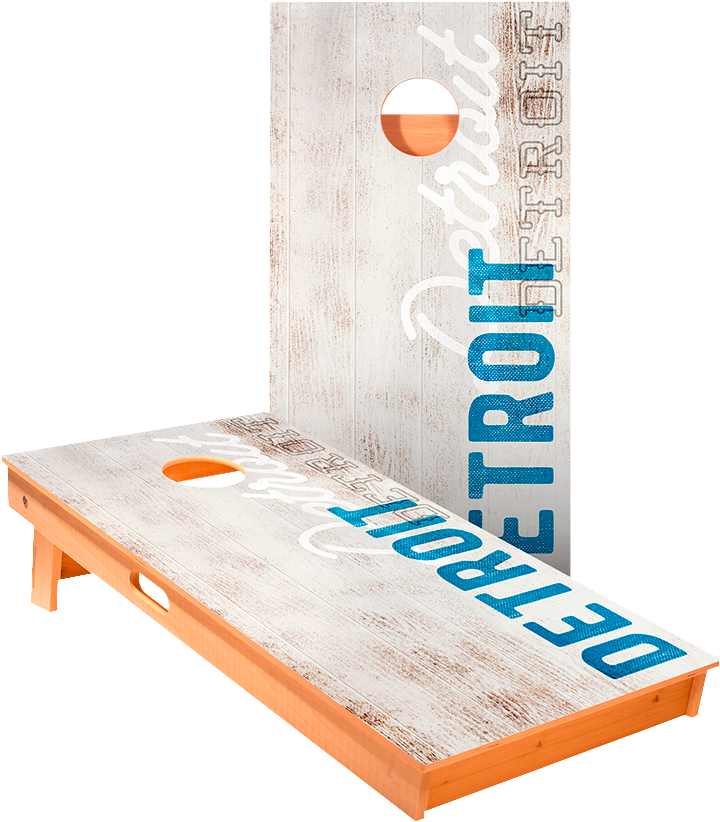 Detroit Vintage Gameday Regulation Cornhole Boards - Cornhole Clipart (1000x1000), Png Download