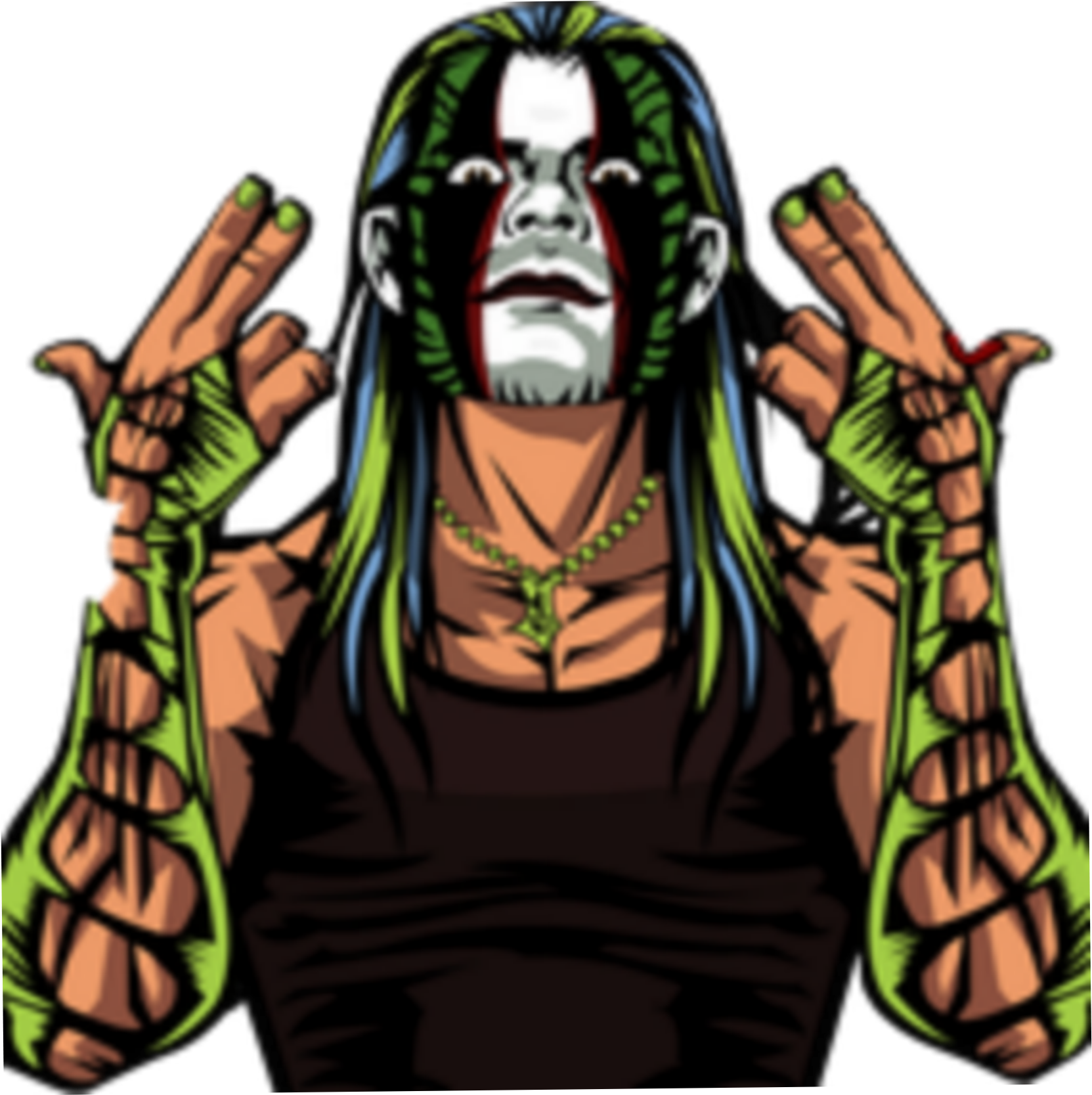 #wwe Cartoon - Jeff Hardy Wallpaper 4k Clipart (2289x2289), Png Download