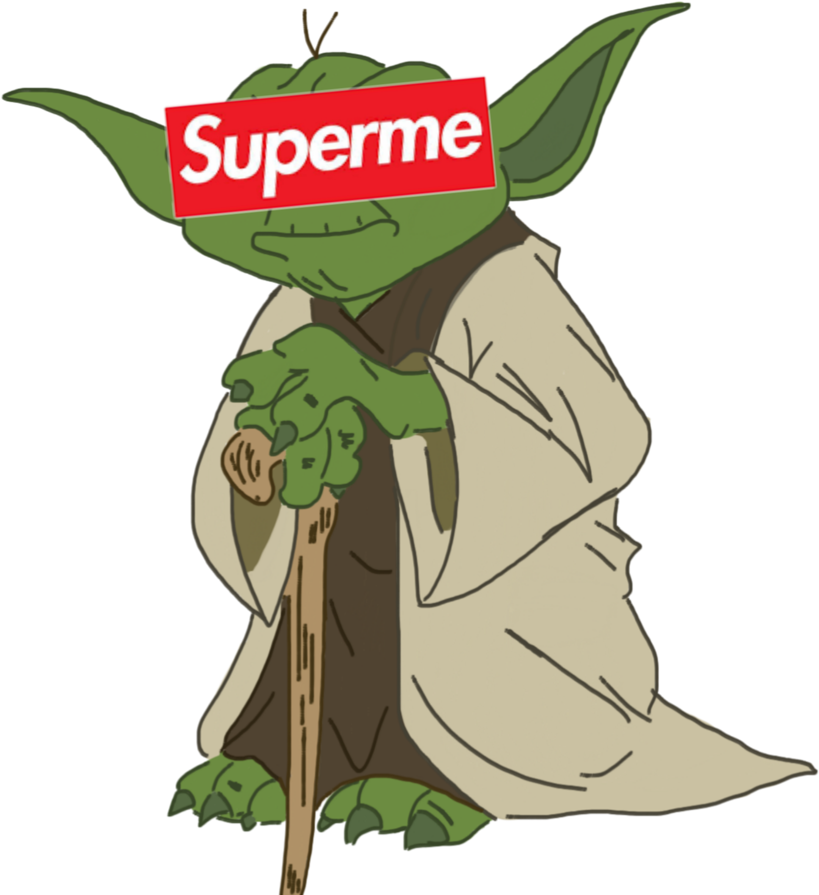 #yoda #supreme #stickers - Transparent Background Memes Png Clipart (2289x2289), Png Download
