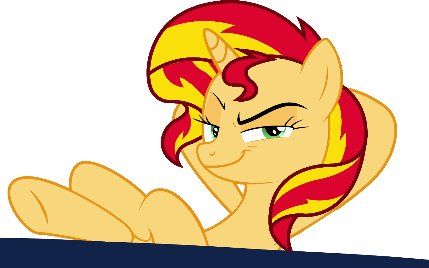 Pony Sunset Shimmer Vector Clipart (1365x854), Png Download