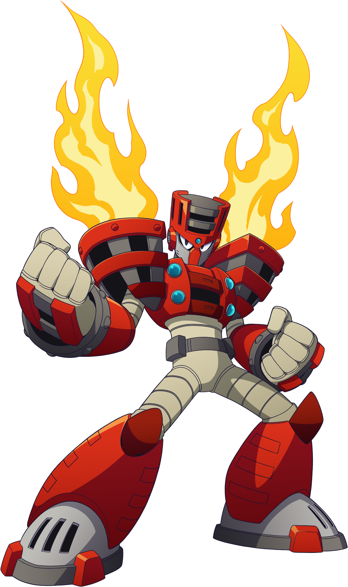 Mega Man 11 Mecha Cartoon Fictional Character Clipart (1266x2029), Png Download