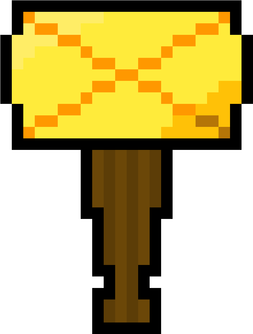 Sledgehammer Drawing Minecraft - Play Button Pixel Art Clipart (1184x1184), Png Download