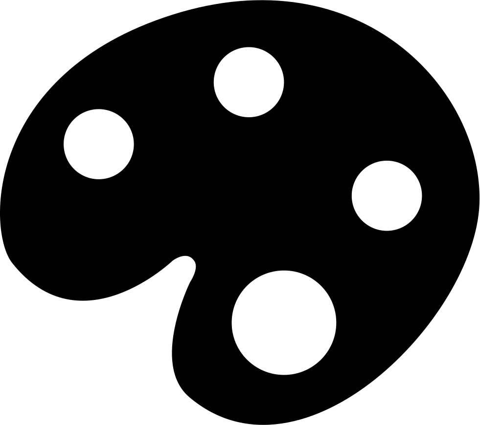 Artist Paint Palette - Circle Clipart (981x870), Png Download