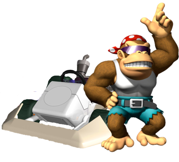 Banner Transparent Library Afro Clipart Funky - Funky Kong Mario Kart Wii - Png Download (587x531), Png Download