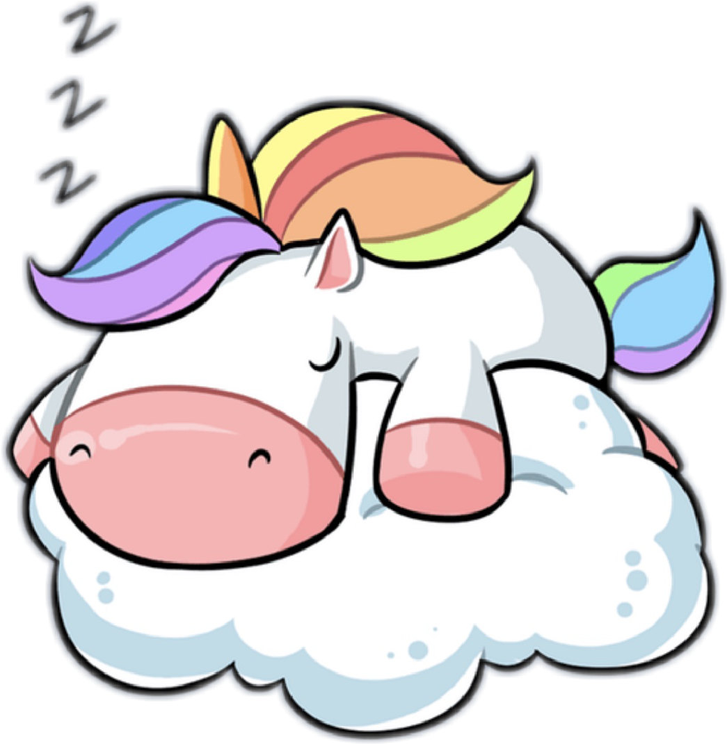 Kawaii Unicorn Stickers Clipart (1105x1104), Png Download