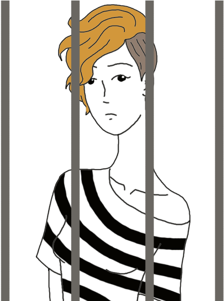 Gaol - Woman In Jail Clipart - Png Download (600x600), Png Download