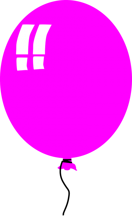 Balloon Purple Birthday - Balloon Clip Art - Png Download (500x820), Png Download