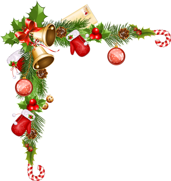 #christmasdecorations #christmasiscoming #merrychristmas - Transparent Christmas Corner Border Clipart (600x635), Png Download