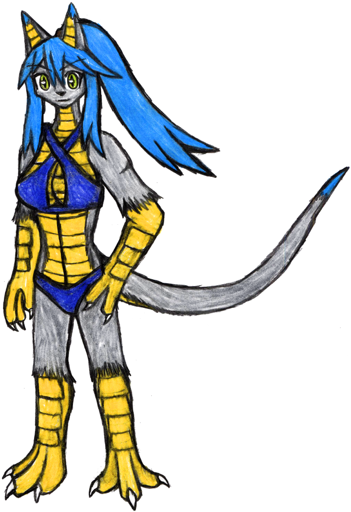 Rika Aoi Swimwear - Cartoon Clipart (747x1070), Png Download