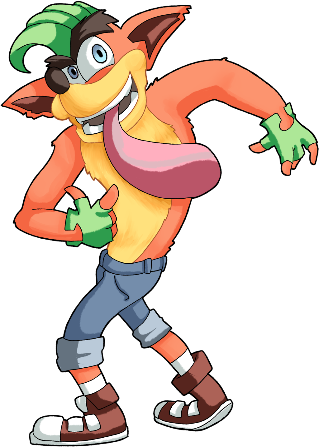 Wahhbajack S Art Blog - Jacksepticeye Crash Bandicoot Fan Art Clipart (1280x1786), Png Download