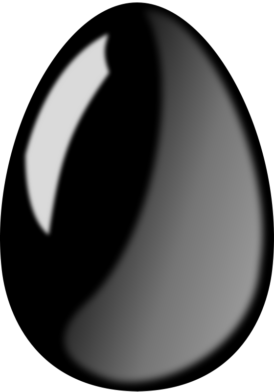 Black Egg Clipart - Png Download (560x800), Png Download
