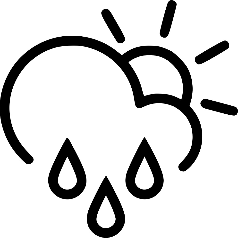 Day Sprinkle Cloud Rain Sun Comments - Cloud Wind Icons Clipart (980x982), Png Download