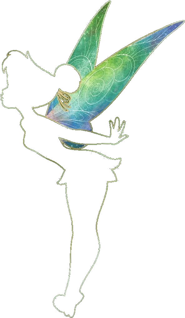 Silueta Tinkerbell Png Clipart (599x1024), Png Download
