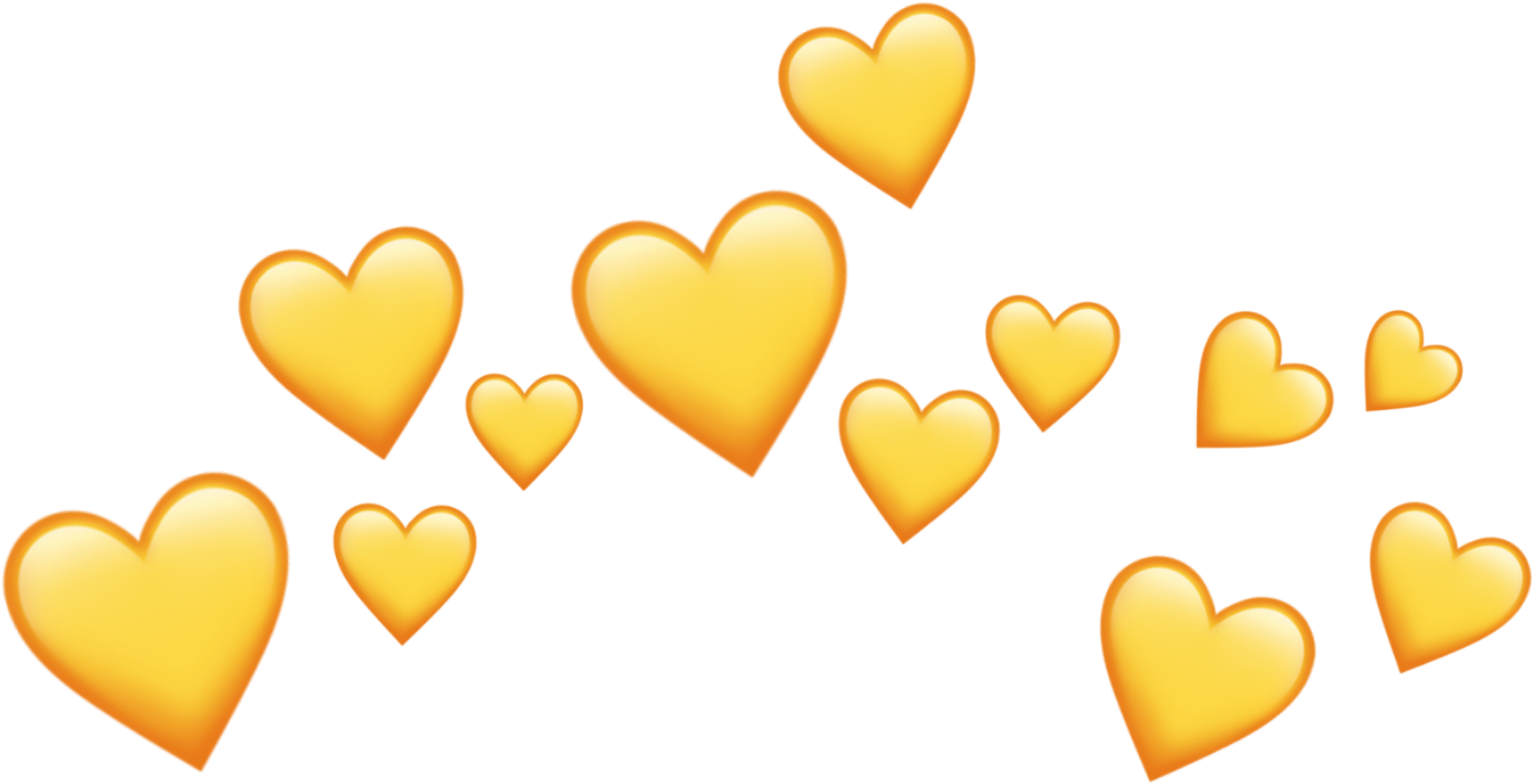 Yellow Heart Crown Png Clipart (2289x2289), Png Download