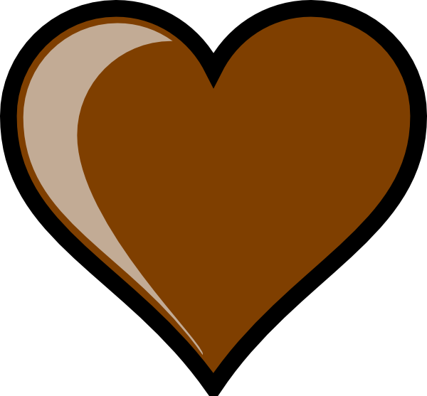 Heart Chocolate Clipart Banner Library Stock Brown - Purple Heart White Background - Png Download (600x557), Png Download