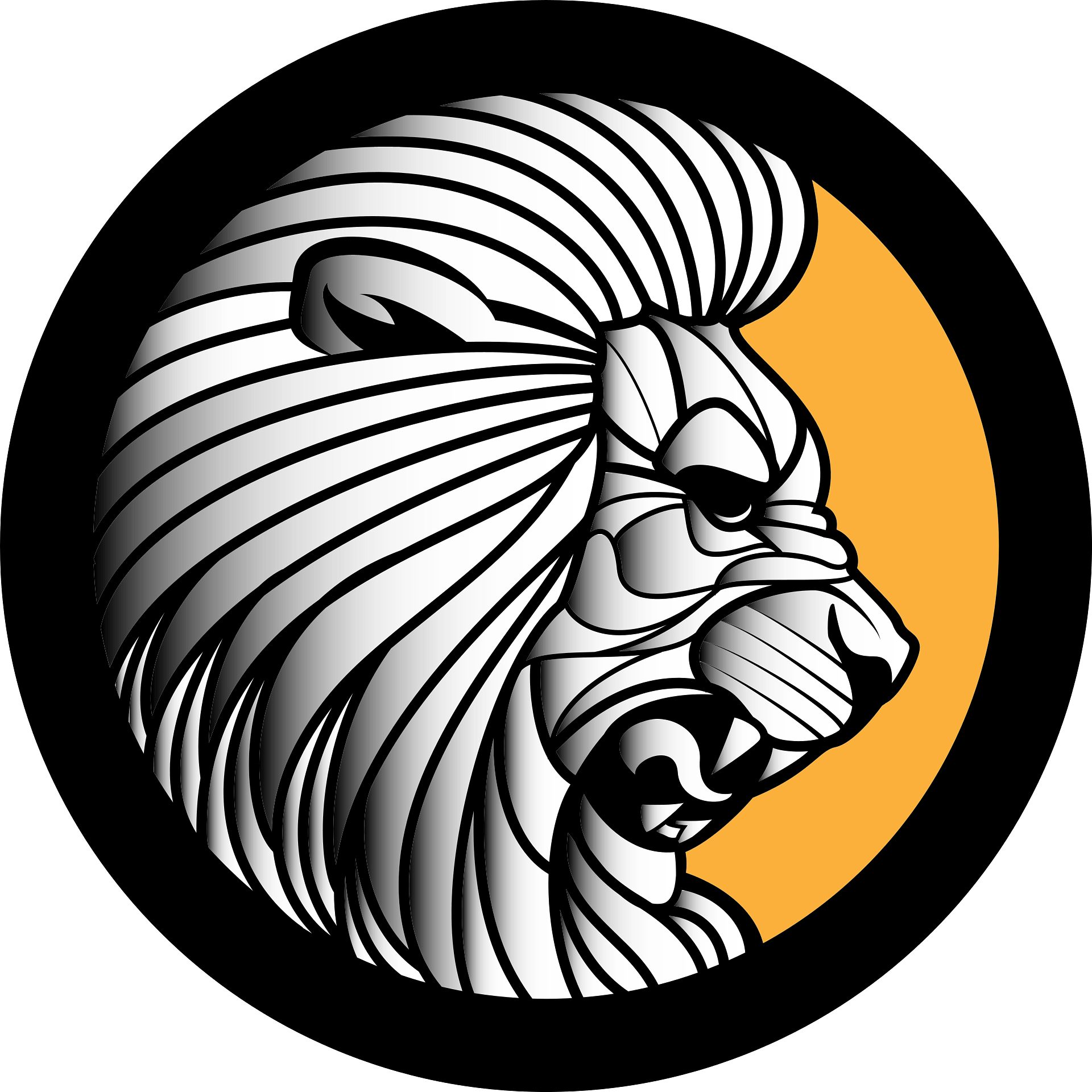 Leao Desenho Vetor Preto Clipart (1920x1920), Png Download