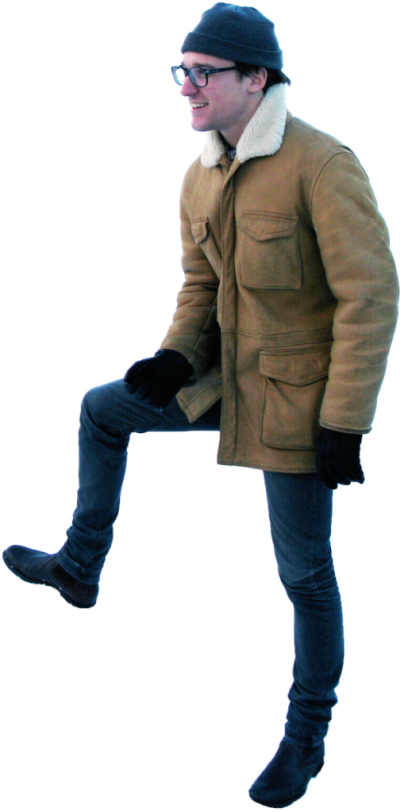 Winter Person Cut Out Clipart (400x812), Png Download