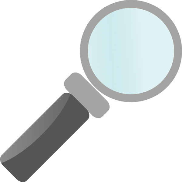 Magnifying Glass Flat Png Clipart (600x599), Png Download