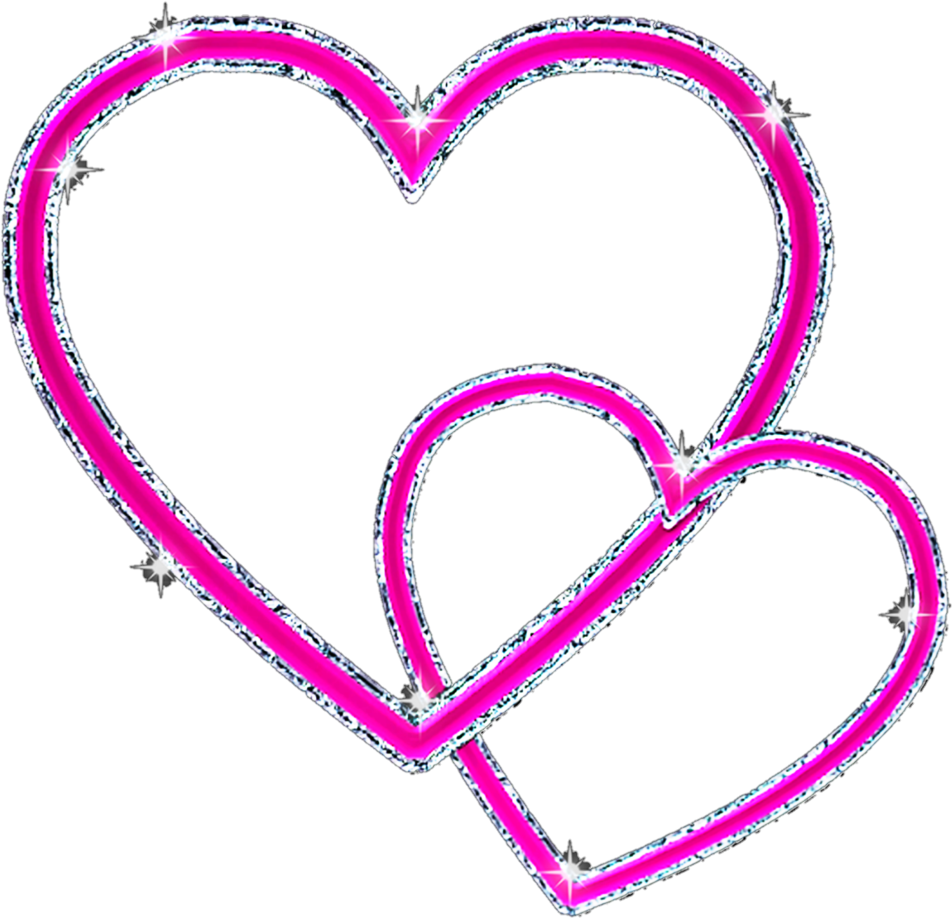 #sparkles #girls #glitter #shimmer #shine #glamourous - Heart Clipart (1440x1441), Png Download