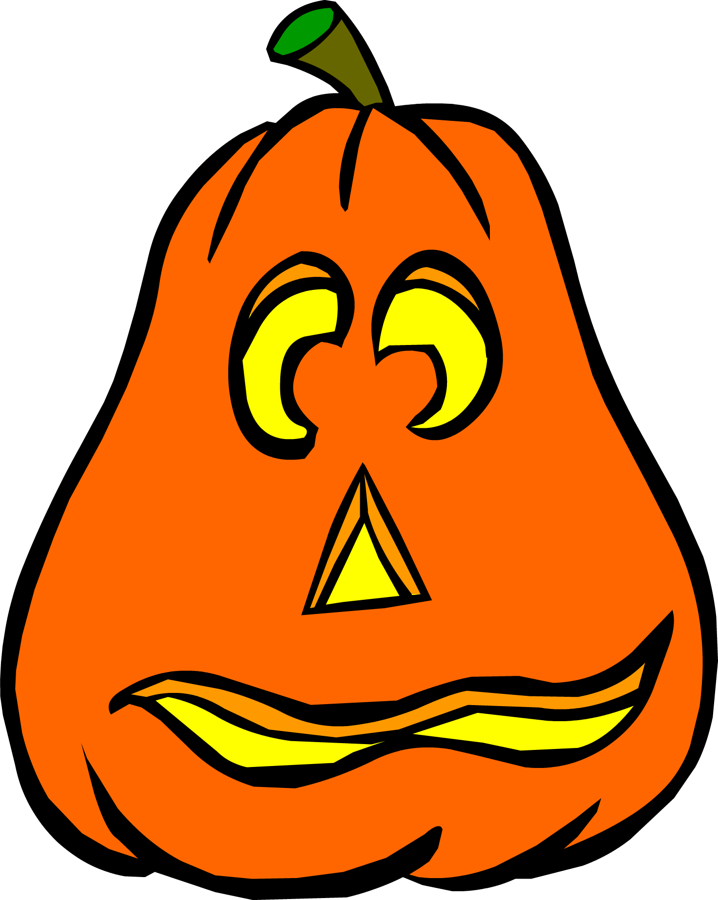 Silly Jack O-lantern - Club Penguin Jack O Lantern Clipart (1473x1847), Png Download