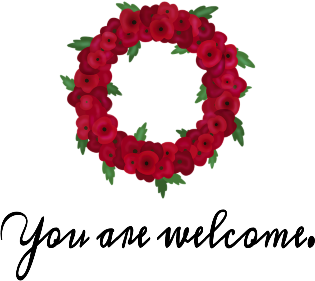 #youarewelcome #welcome #flowers #text #fleurtext - Rose Clipart (1440x1294), Png Download