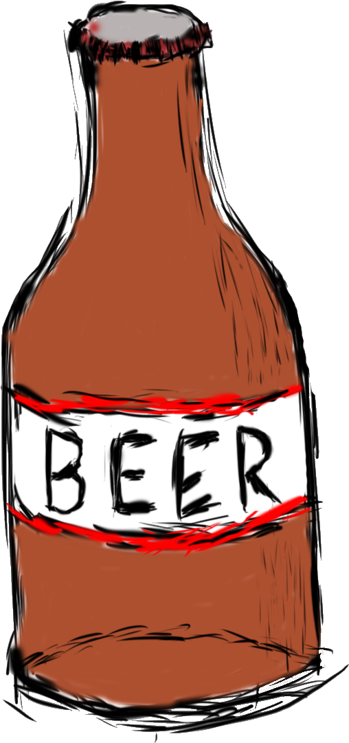 Beer - Glass Bottle Clipart (590x1122), Png Download
