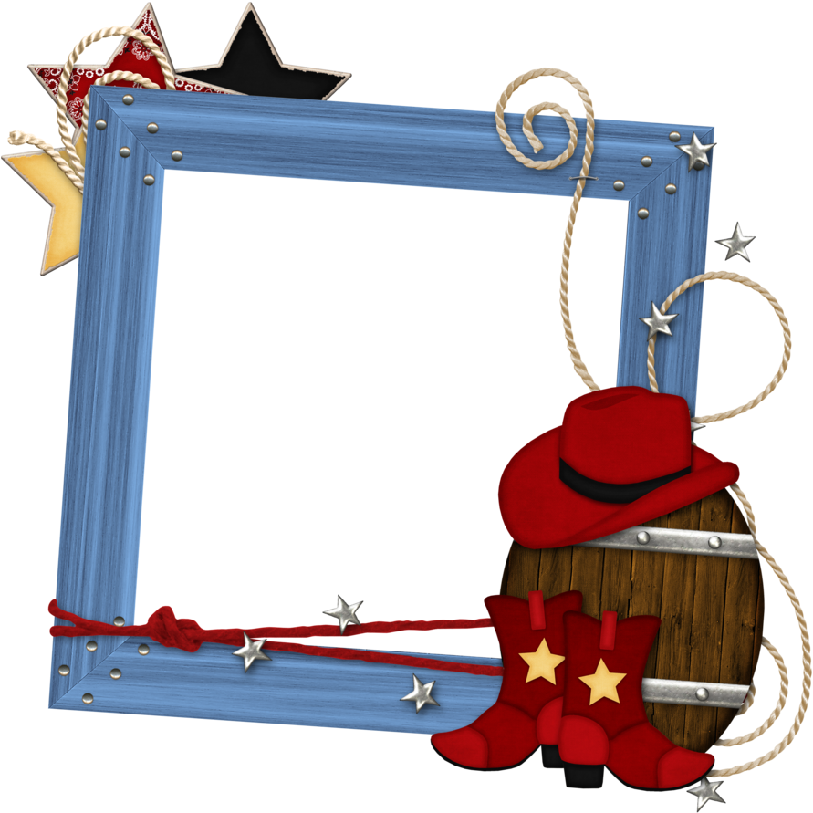 Clip Art Cowboy Frames - Png Download (900x900), Png Download