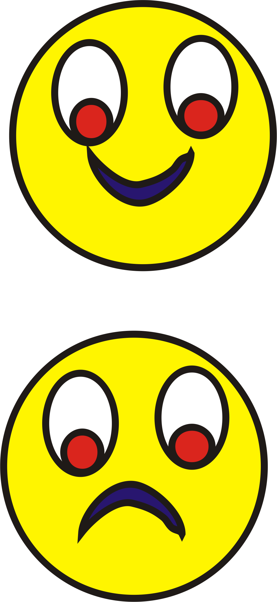 Clipart Happy Sad, Clipart Happy Sad Transparent Free - Happy And Sad Clipart - Png Download (958x2083), Png Download