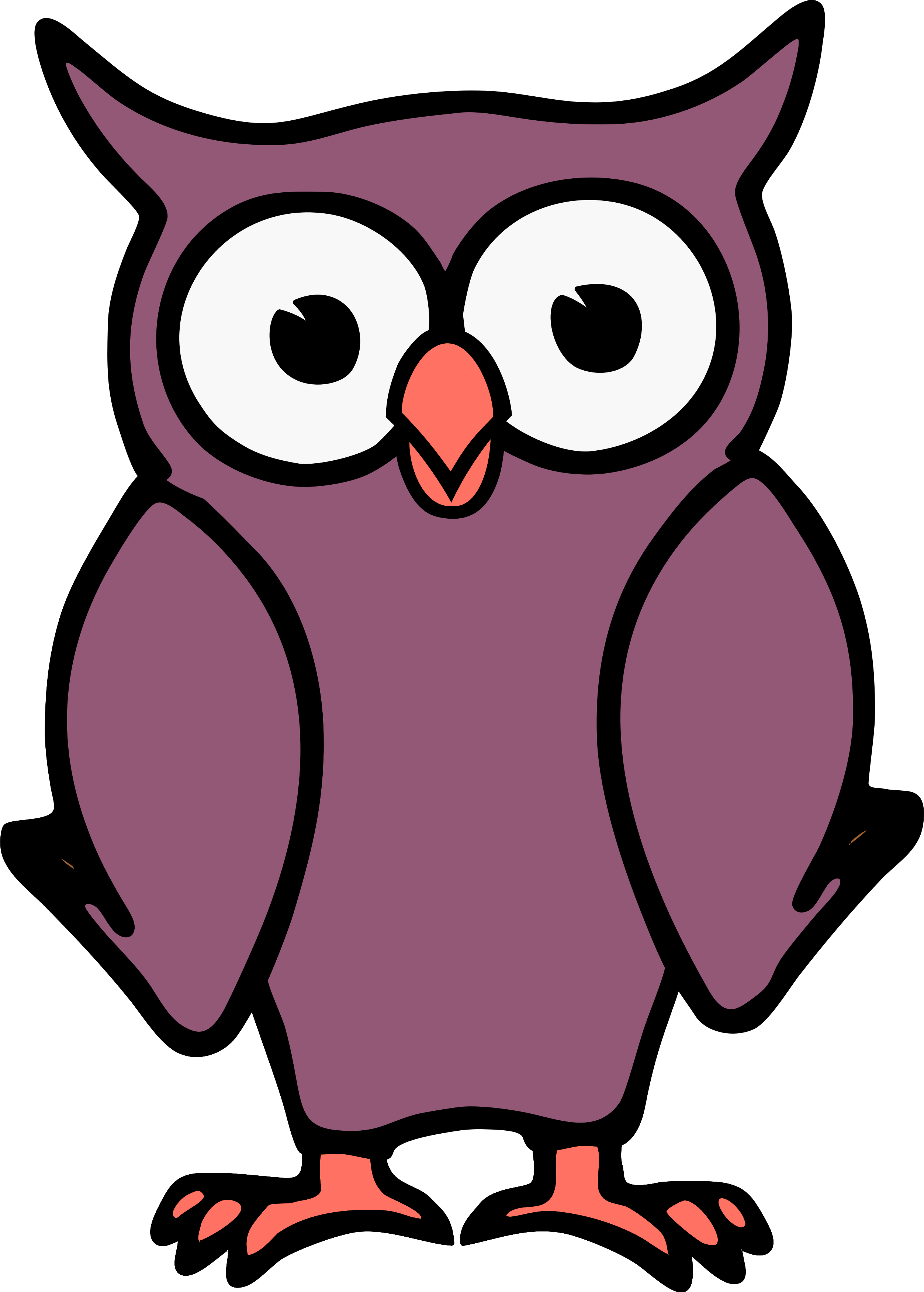 Owl Png Clipart - Cartoon Photo Of Owl Transparent Png (2505x3500), Png Download