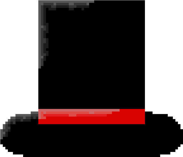 Transparent Tophat Png - Top Hat Pixel Art Clipart (721x621), Png Download