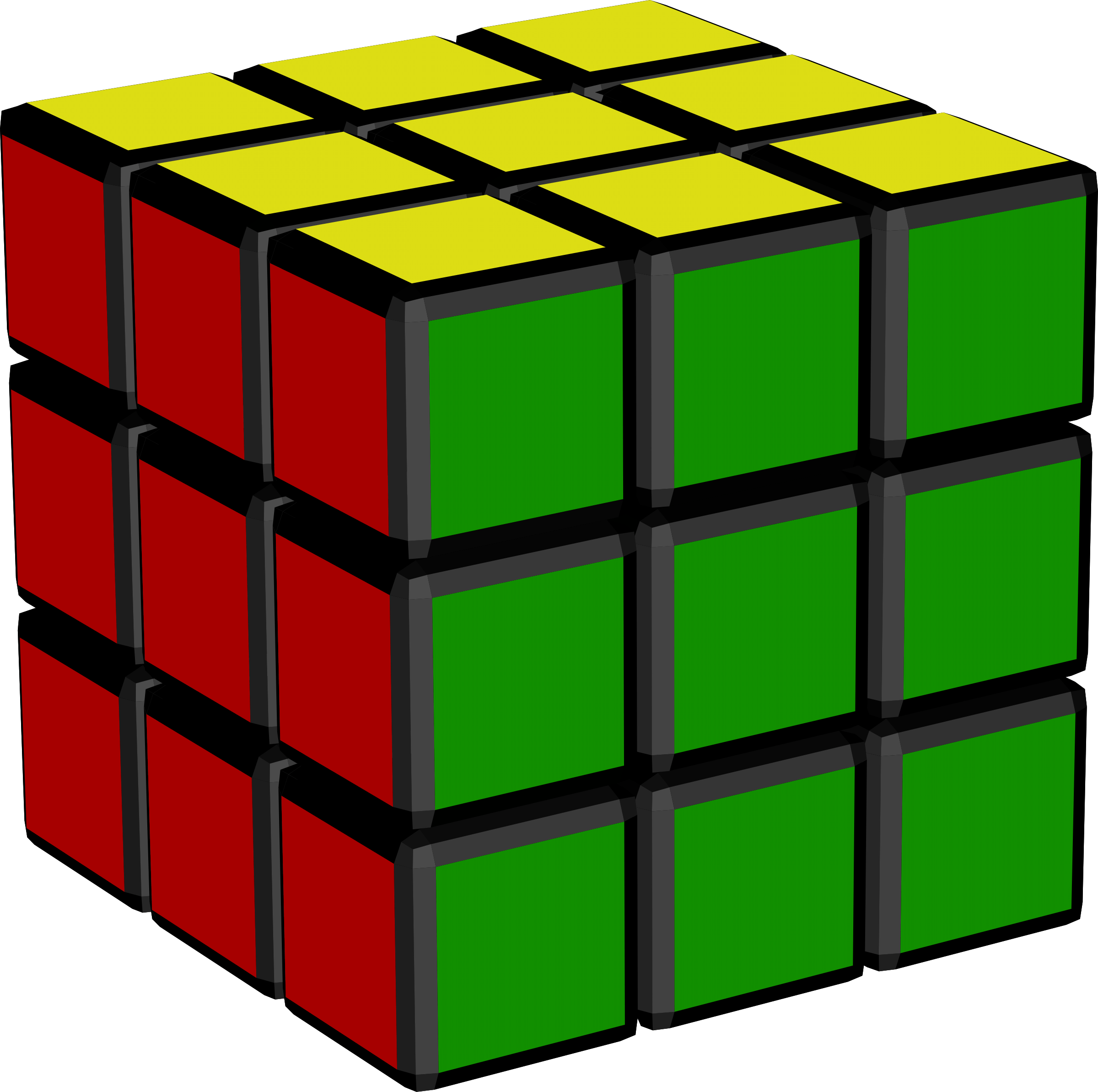 Rubiks Cube Clipart - Rubik's Cube Clip Art - Png Download (2400x2386), Png Download